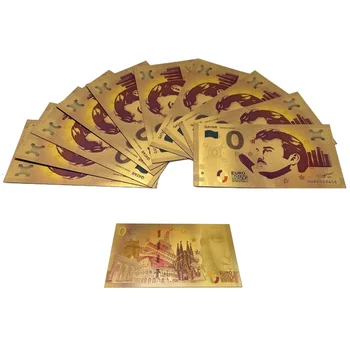Новая банкнота whosale Катар 0 Евро Сувенирная Пластиковая Банкнота Золотого Цвета Ноль карт из золотой фольги США Для коллекционирования и подарков