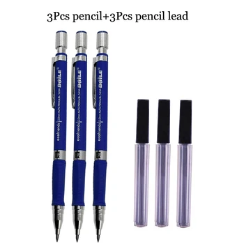 Набор механических карандашей 2,0 мм с 2B Черными/Разноцветными грифелями для письма, рисования, школы живописи, Автоматический карандаш