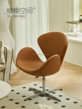 Скандинавские стулья Регулируемая компьютерная Мебель для гостиной Кресло-Лебедь, Спинка для спальни, Офисное Ретро Вращающееся дизайнерское кресло