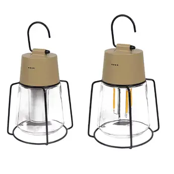 Светодиодный фонарь для кемпинга, перезаряжаемый, 3 режима освещения, Компактная лампа для наружного освещения, Походная лампа для путешествий, барбекю, пеший туризм, выживание в саду