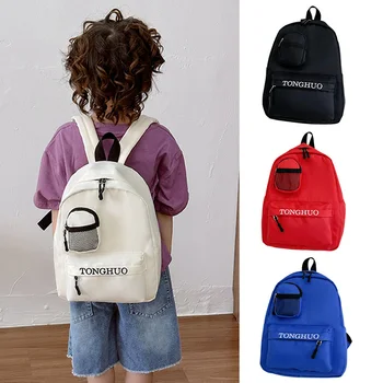 Новые модные детские рюкзаки с вышивкой и буквами, детская школьная сумка, сумка для детского сада, простой портативный рюкзак для девочек и мальчиков 2023