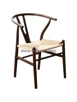 Обеденный стул из массива скандинавского дерева, стул для кабинета из белого дуба, y-образный стул из орехового дерева J39, дизайнерский стул из веревочного бревна в японском стиле