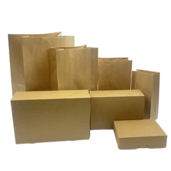индивидуальный дизайн Индивидуальная коробка для ланча на вынос одноразовая коричневая коробка из крафт-бумаги для упаковки фаст-фуда