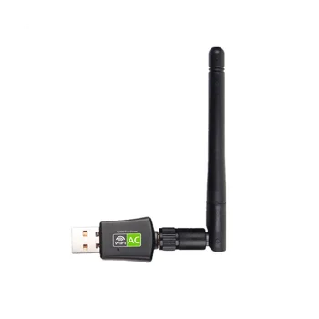 USB Wifi адаптер 600 Мбит / с Двухдиапазонная антенна 2,4 G 5 ГГц USB Lan Ethernet ПК AC Wifi приемник Беспроводной адаптер Сетевая карта
