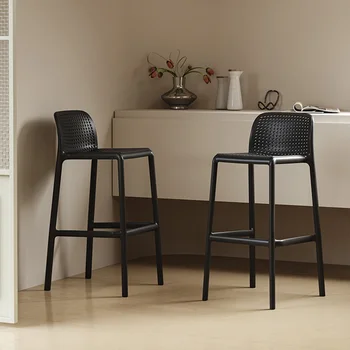 Пластиковые высокие расслабляющие барные стулья Эргономичный интерьер салона Современные барные стулья Nordic Eetstoelen Мебель для дома YX50BC
