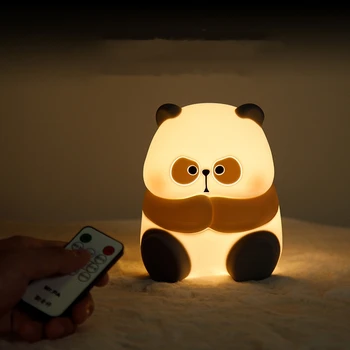Светодиодный ночник Панда Прикроватные Ночники Для сна Силиконовая Детская Лампа для защиты глаз Зарядка через USB Декор спальни