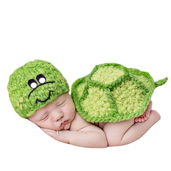Милая одежда для фотосъемки новорожденных, Костюм Ropa, дизайн зеленой Черепахи, Fotografia Bebe, Реквизит для фотосъемки, Аксессуары, сувениры