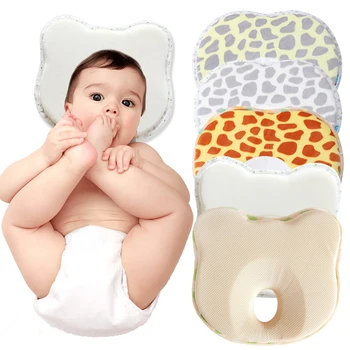 Подушки для новорожденных 0-18 м, подушка для сна с защитой от скручивания, в форме головы Медведя, подушка для защиты головы малыша, Детское постельное белье