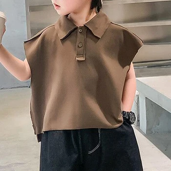 2023 Новая Корейская модная детская одежда Hipster Street Contour, милые Кавайные спортивные шикарные свободные повседневные шикарные футболки для мальчиков