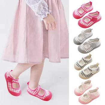Обувь Для маленьких девочек Парусиновая обувь Сандалии Baotou С мягкой нескользящей подошвой, подходящие шлепанцы для девочек, Размер 13, Детские горки