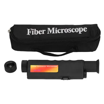 Волоконно-оптический инспекционный микроскоп с резиновой оболочкой, удобная ручка, Пылезащитная ручная волоконно-оптическая лупа 200X для SC FC ST LC