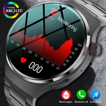 Для Huawei Xiaomi Смарт-Часы Мужские AMOLED 466*466 AMOLED Экран Всегда Показывает Время Bluetooth Call Watch 4 Pro Водонепроницаемые Умные Часы