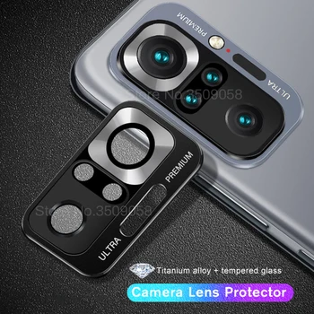 Бампер из титанового сплава, защитное кольцо для камеры из закаленного стекла, защитная пленка для объектива Xiaomi Redmy Note10 Redmi Note 10 Pro
