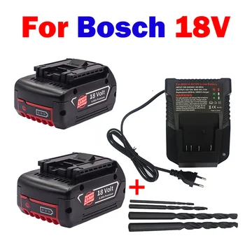 Зарядное Устройство Для Дрели Bosch 18V с Литий-ионным Аккумулятором емкостью 10000 мАч BAT609, BAT609G, BAT618, BAT618G, BAT614, Зарядное Устройство 2607336236