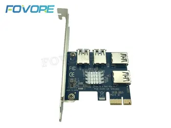30 шт./лот Aad in Card PCIe от 1 до 4 Слотов PCI Express 1X Riser Card Mini ITX до 4 портов USB 3.0 Адаптер Порта Мультипликатор карты VER002
