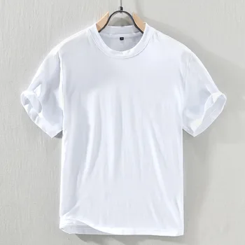 Модные черно-белые однотонные футболки Gz19 с круглым вырезом, свободные повседневные простые универсальные мужские и женские пары, топы с короткими рукавами