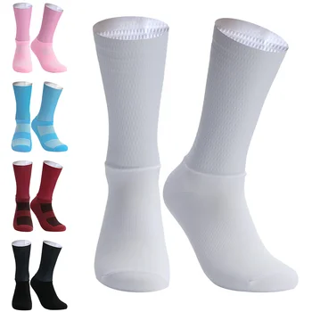 Новые носки Pro Team Aero, Противоскользящие силиконовые велосипедные носки, мужские велосипедные носки для бега, Calcetines Ciclismo