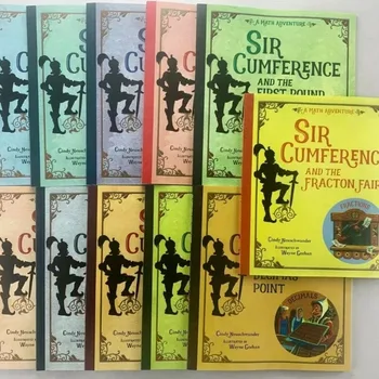11 Книг / набор Sir Cumference Math Adventure Для внеклассного чтения с картинками на английском языке