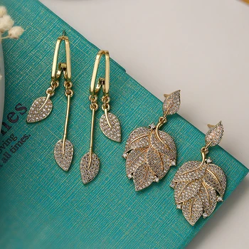 Роскошные женские серьги-капельки в виде листьев, Винтажный эстетичный дизайн, подвесные серьги-подвески для пирсинга ушей, популярные модные украшения INS