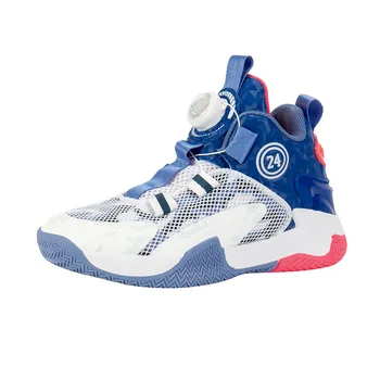 Баскетбольная обувь для мальчиков 2023 года, новая детская спортивная обувь из дышащей сетки, нескользящая и прочная обувь для тренировок