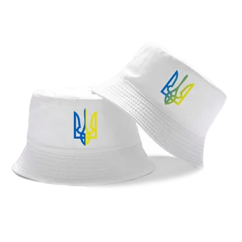 2023 Новый Украинский логотип Bob, Реверсивная Мужская и женская летняя шляпа, Украинский значок, Хлопковая панама Унисекс, Панама с пользовательским логотипом