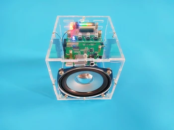 Двойная зарядка 18650 Bluetooth Аудио DIY Kit Большой Объем Прохладный Цвет Светло-Прозрачный Комплект компьютерных динамиков