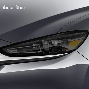 Для Mazda 6 2018-2023 Аксессуары Защитная пленка для автомобильных фар Прозрачная Черная наклейка из ТПУ