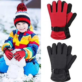 Новые детские зимние зимние теплые перчатки Для мальчиков и девочек Лыжи Сноуборд Ветрозащитные Водонепроницаемые Утолщают, сохраняют тепло Зимой Обязательно