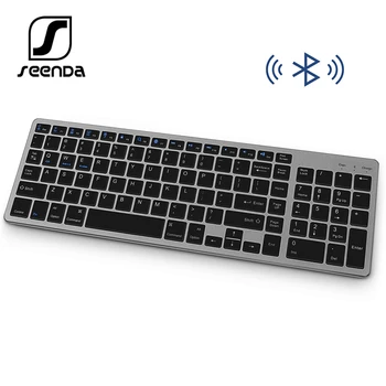 Беспроводная Bluetooth-клавиатура SeenDa compita для планшета, ноутбука, смартфона, перезаряжаемая клавиатура, портативная беспроводная клавиатура с цифровой клавиатурой
