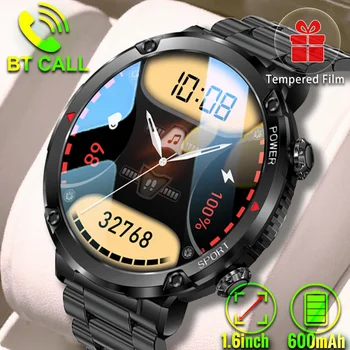 1,6-дюймовые круглые умные часы для мужчин для Android Xiaomi Ios, водонепроницаемые спортивные часы, умные часы с Bluetooth-вызовом, оригинальные военные