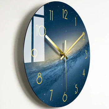 Стеклянные настенные часы для спальни Nordic Большие Современные Кухонные настенные часы Толстые часы Новинка Часы для гостиной Домашний декор