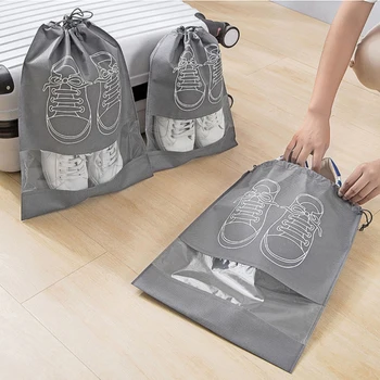 2022 Новая сумка для хранения обуви Органайзер для шкафа Нетканая дорожная переносная сумка Водонепроницаемый карман Для одежды Классифицированный Подвесной мешок