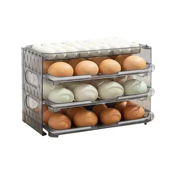 Органайзер для яиц для холодильника Штабелируемый органайзер для яиц для холодильника Многослойный ящик для хранения яиц Для холодильника Лоток для яиц Корзина для яиц
