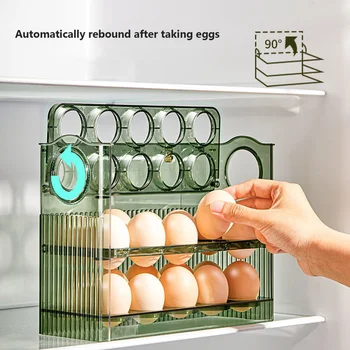 Органайзер для хранения яиц, Противоскользящие бытовые контейнеры для яиц, коробки, кухонные приспособления специального назначения для боковой двери холодильника