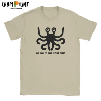 Мужские футболки FSM Flying Spaghetti Monster, Винтажная Футболка С Коротким Рукавом И Круглым вырезом, Хлопковая Одежда С Графическим Принтом