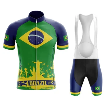 2023 Комплекты Велосипедной Майки команды Бразилии Велоспорт Велосипед С коротким рукавом Велосипедная Одежда Майо Велосипед Джерси Нагрудник Шорты Костюм
