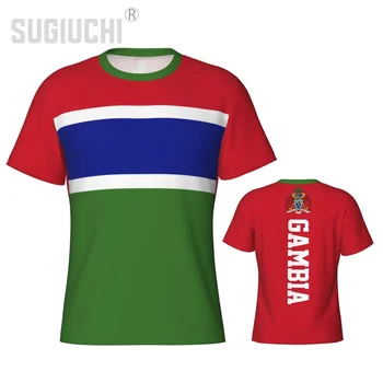 Облегающая спортивная футболка с флагом Гамбии Gambianian 3D для мужчин, женские футболки, трикотажная одежда, футбол, подарок фанатам футбола, патриотическая футболка