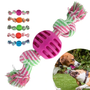 Устойчивая к укусам собачья веревочная игрушка для собак, устойчивая к укусам Интерактивная хлопковая косточка, маленький щенячий жевательный узел, веревка для чистки зубов, игрушки для собак