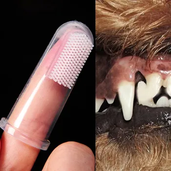 Силиконовая щетка для собак Зубная паста Мягкая зубная щетка для домашних животных Гигиена полости рта Для собак среднего размера