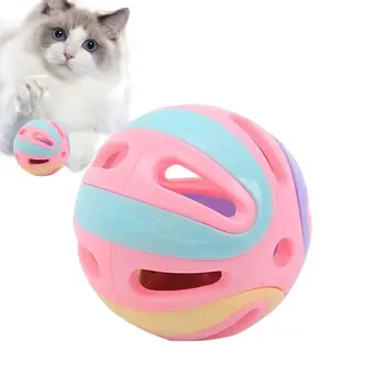 Игрушка-колокольчик для кошек, Звенящая Игрушка Для кошек, Полые Звенящие шарики для кошек, Интерактивные Игрушки для кошек, игрушки для погони за котенком, Погремушка для кошек Для маленьких