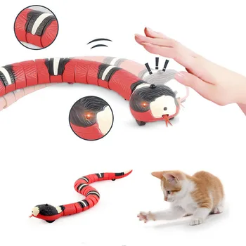 Игрушки для домашних кошек, Интерактивная Интеллектуальная Игрушка для дразнения Змей, Автоматическое распознавание, Интеллектуальное избегание препятствий, Принадлежности для игр в помещении для кошек