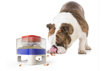 Развивающие игрушки для собак, приучение к пулевой еде, коробка для медленного приготовления пищи, саморегулирующееся круглое устройство для протечки пищи. 1шт