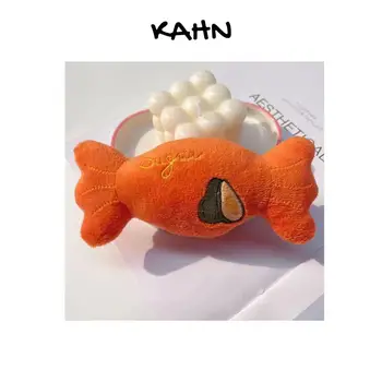 Kahn Pet Взаимодействие в помещении Вокальная игрушка пончик Сладкая кукла для дрессировки собаки Кошки, играющей в скрежетание зубами Игрушки для щенков