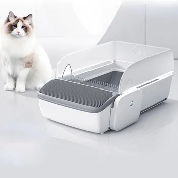 Верхняя запись Smart Cat Самоочищающийся ящик для мусора Большой полузакрытый набор для приучения кролика к туалету Без запаха Arenero Gato Зоотовары
