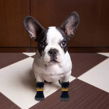 4 шт. Противоскользящие чехлы для ног, товары для домашних животных, модные носки для домашних животных, дышащие носки для собак