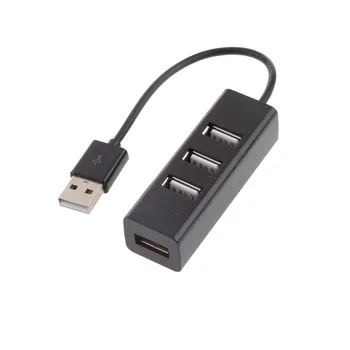 480 Мбит/с USB 4-портовый мульти-концентраторный удлинитель для настольного ноутбука черный