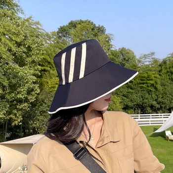 Летняя рыбацкая шляпа с солнцезащитным козырьком, женская летняя тонкая дышащая солнцезащитная шляпа, закрывающая лицо, Модный дизайн Ins.