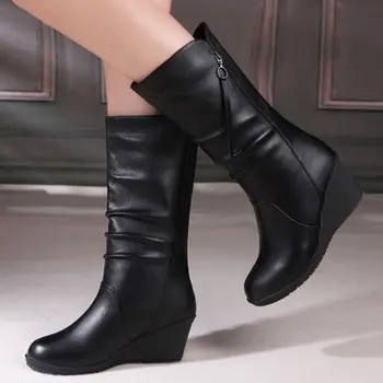 Осень-зима 2023, Новые ботинки на толстой подошве, женские весенне-осенние тонкие ботинки, короткие ботинки средней длины, стильные легкие ботинки