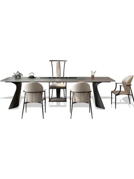 Чайный столик Кунг-фу для гостиной, Простой набор для чайного стола и стула, Встроенный стол для приготовления чая