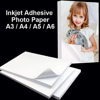 Новая самоклеящаяся фотобумага 135 г / 150 г для струйной печати, фотобумага A3 / a4 / a5 / a6 с возможностью наклеивания фотонаклеек. Водонепроницаемая глянцевая фотобумага